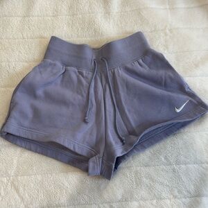 Purple high waisted NIKE shorts
